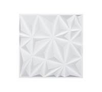 VEVOR Paneles de Pared 3D, de Diamante Minimalistas de Arte Moderno de PVC, con Acento de Cobertura de 2,97 m², para Techo, Dormitorio, Sala de Estar, Blanco Mate, 300 x 300 x 25,1 mm, 33 uds