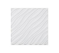 VEVOR Paneles Pared 3D PVC Blanco Mate Ondulado 2,97 m² 12 uds 500 x 500 x 20 mm