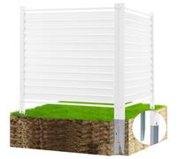VEVOR Paneles de Valla de Privacidad de Vinilo 1220x1220 mm Valla de Aire Acondicionado Pantallas de Privacidad para Exteriores, Recinto para Equipos de Piscina, Kit de Paneles de Rejilla (2 Paneles)