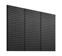 VEVOR Paneles Perforados de Metal de 609,6 x 304,8 x 19 mm 3 Paneles, Organizador de Pared de Acero Resistente, para Sala de Estar, Almacenamiento de Herramientas, Sala de Manualidades, Negro