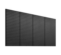 VEVOR Paneles Perforados de Metal de 609,6 x 304,8 x 19 mm 4 Paneles, Organizador de Pared de Acero Resistente, para Sala de Estar, Almacenamiento de Herramientas, Sala de Manualidades, Negro