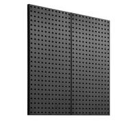 VEVOR Paneles Perforados de Metal de 812,8 x 406,4 x 19 mm 2 Paneles, Organizador de Pared de Acero Resistente, para Sala de Estar, Almacenamiento de Herramientas, Sala de Manualidades, Negro