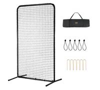 VEVOR Pantalla de Béisbol para Jaula de Bateo, Pantalla de Seguridad de Sóftbol de 1220 x 910 x 2130 mm, Protector Corporal, Pantalla de Bateo Portátil con Bolsa de Transporte y Estacas de Tierra