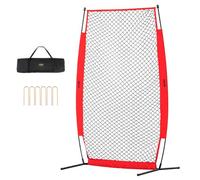 VEVOR Pantalla de Béisbol para Jaula de Bateo, Pantalla de Seguridad de Sóftbol de 1400 x 1065 x 2180 mm, Protector Corporal, Pantalla de Bateo Portátil con Bolsa de Transporte y Estacas de Tierra