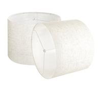 VEVOR Pantalla de Lámpara Forma de Tambor 2 Piezas 33x25 cm de Lino PVC Estructura de Metal Resistente Duradero Pantalla Cilíndrica para Lámparas de Mesa, de Pie, Colgantes Fácil Montaje, Lino Claro