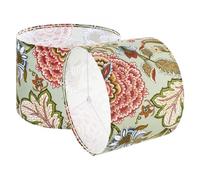 VEVOR Pantalla de Lámpara Forma de Tambor 33 x 33 x 25 cm de Lino y PVC Estructura de Metal Resistente Pantalla Cilíndrica para Lámparas de Mesa, de Pie, Colgantes Fácil Montaje, Floral Oscuro