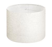 VEVOR Pantalla de Lámpara Forma de Tambor 33x33x25 cm de Lino y PVC Estructura de Metal Resistente Duradero Pantalla Cilíndrica para Lámparas de Mesa, de Pie, Colgantes Fácil Montaje, Lino Claro