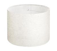 VEVOR Pantalla de Lámpara Forma de Tambor 33x33x25 cm de Lino y PVC Estructura de Metal Resistente Duradero Pantalla Cilíndrica para Lámparas de Mesa, de Pie, Colgantes Fácil Montaje, Lino Claro