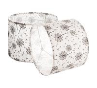 VEVOR Pantalla de Lámpara Forma de Tambor 33x33x25 cm de Lino y PVC Estructura de Metal Resistente Pantalla Cilíndrica para Lámparas de Mesa, de Pie, Fácil Montaje, Patrón de Diente de León Claro