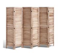 VEVOR Pantalla de Madera Portátil de Estilo Europeo, Biombo Plegable de Madera de 6 Paneles para Privacidad, 2420x1700x18,5 mm para Separar Habitaciones, Hogar, Restaurante y Dormitorio, Color Madera