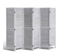 VEVOR Pantalla de Madera Portátil de Estilo Europeo, Biombo Plegable de Madera de 6 Paneles para Privacidad, 2420 x 1700 x 18,5 mm para Separar Habitaciones, Hogar, Restaurante y Dormitorio, Blanco