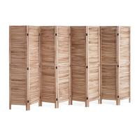 VEVOR Pantalla de Madera Portátil de Estilo Europeo, Biombo Plegable de Madera de 8 Paneles para Privacidad, 3250x1700x18,5mm para Separar Habitaciones, Hogar, Restaurante y Dormitorio, Color Madera