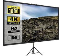 VEVOR Pantalla para Proyector 90" , 16:9 4K HD Pantalla de Proyector con Trípode Altura Ajustable 200-250 cm Pantalla Proyector Portátil 200 x 113 cm para Cine en Casa Presentación, 1 unidad