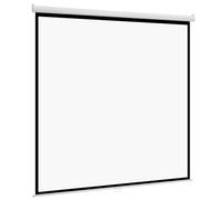 VEVOR Pantalla de Proyección Manual de 3048 mm, 1:1, 4K y 3D, 1080 HD, Enrollable y Retráctil, para Cine en Casa, con Cuerda de Tracción, para Pared, Tamaño de Proyección 2134 x 2134 mm, Blanco