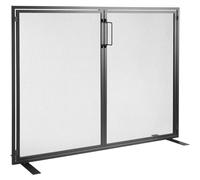VEVOR Pantalla para Chimenea 1 Panel Salvachispas para Chimenea de Hierro 99x78 cm Resistente con Puerta Mosquitera Independiente Instalación Simple para Sala Decoración Moderna del Hogar, Negro