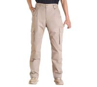 VEVOR Pantalones Resistentes al Fuego para Hombre 100 % Algodón Talla L Caqui