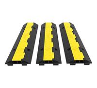 VEVOR Paquete de 2 protectores de cable de 11000 libras por eje de capacidad de protección, rampa de entrada, de goma, velocidad de tráfico, protector de cable