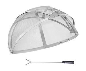 VEVOR Parachispas para Brasero 1016mm Alambrera de Brasero de Acero Inoxidable Rejilla de Protección contra Chispas de Fuego Protector de Chispas de Apertura Fácil con Accesorios para Hogueras, Jardín