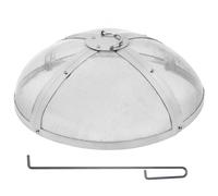 VEVOR Parachispas para Brasero 686 mm Alambrera de Brasero de Acero Inoxidable Cubierta Redonda Rejilla de Protección contra Chispas de Fuego Apertura Fácil con Accesorios para Hogueras, Jardín, Patio