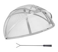 VEVOR Parachispas para Brasero 762 mm Alambrera de Brasero de Acero Inoxidable Rejilla de Protección contra Chispas de Fuego Protector de Chispas de Apertura Fácil con Accesorios para Hogueras, Jardín