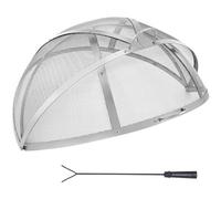 VEVOR Parachispas para Brasero 914 Alambrera de Brasero de Acero Inoxidable Rejilla de Protección contra Chispas de Fuego Protector de Chispas de Apertura Fácil con Accesorios para Hogueras, Jardín