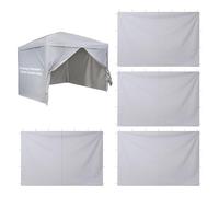 VEVOR Paredes Laterales para Carpa de 3 x 3 m, Impermeables y con Protección Solar, Paneles para Carpas con 1 de Puerta con Cremallera, para Eventos al Aire Libre, Solo 4 Paredes Laterales, Blanco