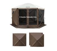 VEVOR Paredes Laterales para Toldo 173 x 148 cm, Impermeables y con Protección Solar, Paneles para Carpas Diseño de Ventana Unilateral para Eventos al Aire Libre, Solo 3 Paredes Laterales, Marrón