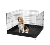 VEVOR Parque de Juegos para Perros 4 Paneles de 610 x 910 mm, Corral de Ejercicios de Metal Plegable con Puerta y Almohadilla Inferior de Tela Oxford 600D para Perros, Gatos y Otros Animales Pequeños