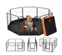 VEVOR Parque de Juegos para Perros 8 Paneles de 610 x 610 mm, Corral de Ejercicios de Metal Plegable para Mascotas con Puerta, Bolsa de Almacenamiento y Almohadilla Inferior para Perros, Gatos