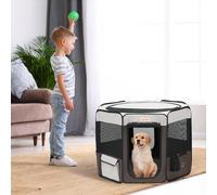 VEVOR Parque Infantil Portátil para Perros 914x914x584 mm Parque Infantil Plegable para Cachorros y Gatos Cremallera de Tela Oxford Impermeable 600D para Viajes, Camping, Actividades al Aire Libre