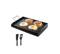 VEVOR Parrilla de Acero al Carbono Universal Rectangular 605 x 360 mm con Superficie Plana Espaciosa, Plancha de Gas para Barbacoa, Teppanyaki, Utensilios de Cocina Familiares Portátiles con Asa