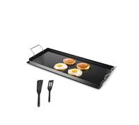 VEVOR Parrilla de Acero al Carbono Universal Rectangular 812 x 310 mm con Superficie Plana, Plancha de Gas para Barbacoa, Teppanyaki, Utensilios Cocina Familiares Portátiles con Asa, para Cocción