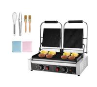VEVOR Parrilla Eléctrica de Contacto a Paninis Doble Placa 48 x 23 cm 3600 W