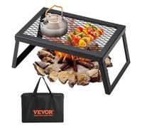 VEVOR Parrilla Plegable para Fogata 458x305x205mm Parrilla Portátil de Acero para Fuego de Campamento Equipo de Cocina para Fogata con Bolsa de Transporte con Patas Parrilla para Cocinar al Aire Libre