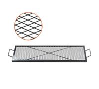 VEVOR Parrilla Rectangular de Barbacoa Cocina de Acero de 111 x 38 cm, Capacidad de Carga de 20 kg, Material de Utensilios con Marca X para Chimenea, Brasero, Barbacoa, Pícnic, Camping, Jardín, Negro