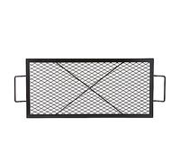 VEVOR Parrilla Rectangular de Barbacoa Cocina de Acero de 81 x 38 cm, Capacidad de Carga de 20 kg, Material de Utensilios con Marca X para Chimenea, Brasero, Barbacoa, Pícnic, Camping, Jardín, Negro