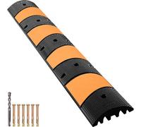 VEVOR Pasacables de Suelo 2 Canales Rampa de Protección de Cable de Caucho 185x31x5,5 cm