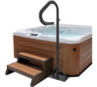 VEVOR Pasamanos Lateral para Spa 54,2x37x160 cm Pasamanos de Jacuzzi Giratorio de 360 ° Altura Ajustable 122,92-160 cm Carga 272 kg Base de Montaje Deslizante de Aluminio Antioxidante para Bañera