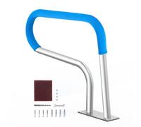 VEVOR Barandilla para Piscina 805 x 585 mm Pasamanos para Piscina de Acero Inoxidable con Placa Base Barra de Seguridad Antioxidante para Piscinas, Interiores, Exteriores, Terrazas, Blanco plateado