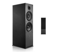 VEVOR Pasivo Altavoz de Suelo de 2 Vías, con Tweeter de 2,54 cm y Dos Woofers de 20,32 cm, Potencia Máxima de 600 W, Respuesta de Frecuencia de 50 Hz a 20 kHz, Carcasa de MDF, para Audio Doméstico