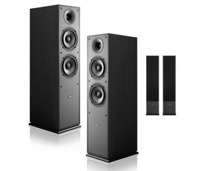 VEVOR Pasivo Par de Altavoces de Suelo de 2 Vías, con Tweeter de 2,54 cm y Dos Woofers de 16,51 cm, Potencia Máxima de 400 W, Respuesta de Frecuencia de 65 Hz-20 kHz, Carcasa de MDF, para Audio Domést