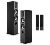 VEVOR Pasivo Par de Altavoces de Suelo, Sistema de 3 Vías con Tweeters de 1,91 cm y 2,54 cm, Dos Woofers de 13,34 cm, Potencia Máxima de 145 W, Respuesta de Frecuencia de 70 Hz a 20 kHz, Carcasa de MD
