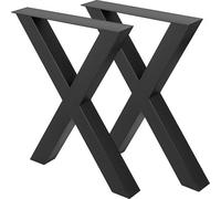 VEVOR Patas de Mesa, 720 X 760 mm Patas de Mesa de Comedor de Acero con Marco en X Escritorio Negras, Conjunto de 2 Patas de Mesa de Metal de Calidad, para Muebles Perfecta para Tienda de Café Bar