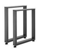 VEVOR Patas de Mesa Cuadradas de Acero al Carbono, Capacidad Máxima 1000 kg, 750 x 600 mm, Negro, Juego de 2 Patas con Kit de Herrajes para Banco de Trabajo, Escritorio, Muebles, Oficina y Mesa de Bar