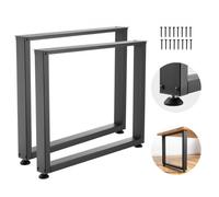VEVOR Patas de Mesa Cuadradas de Acero al Carbono, Capacidad Máxima 1000 kg, 750 x 900 mm, Negro, Juego de 2 Patas con Kit de Herrajes para Banco de Trabajo, Muebles, Escritorio, Mesa de Bar y Oficina