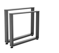 VEVOR Patas de Mesa Cuadradas de Acero al Carbono, Capacidad Máxima 1000 kg, 750 x 900 mm, Negro, Juego de 2 Patas con Kit de Herrajes para Banco de Trabajo, Muebles, Escritorio, Mesa de Bar y Oficina