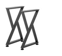 VEVOR Patas de Mesa en Forma de Z de Acero al Carbono, 740 x 472 mm, Capacidad Máxima 1000 kg, Juego de 2 Patas con Kit de Herrajes para Muebles, Escritorio, Banco de Trabajo, Mesa de Bar y Oficina