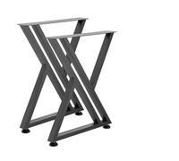 VEVOR Patas de Mesa en Forma de Z de Acero al Carbono, 740 x 610 mm, Capacidad Máxima 1000 kg, Juego de 2 Patas con Kit de Herrajes para Muebles, Oficina, Banco de Trabajo, Mesa de Bar y Escritorio