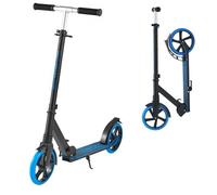 VEVOR Patinete 2 Ruedas, para Niños a Partir de 8 Años, Patinete de Calle con Manillar Regulable en Altura, Base Antideslizante y Chasis Plegable, hasta 100 kg, Color Azul, 900 x 380 x 1000 mm