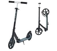 VEVOR Patinete 2 Ruedas, para Niños a Partir de 8 Años, Patinete de Calle con Manillar Regulable en Altura, Base Antideslizante y Chasis Plegable, hasta 100 kg, Color Negro, 900 x 380 x 1000 mm